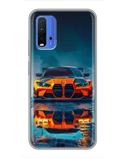 Чохол для Xiaomi Redmi 9T з картинкою «BMW — золота емблема»
