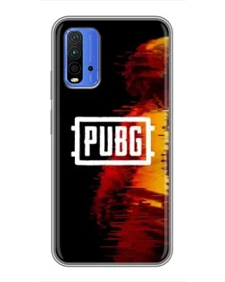 Чехол для Xiaomi Redmi 9T с картинкой «Яркий логотип PUBG»