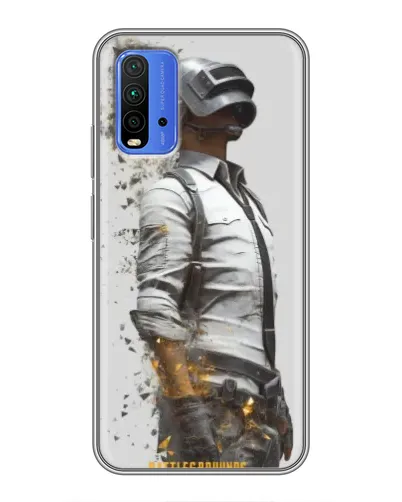 Чохол для Xiaomi Redmi 9T з картинкою «PUBG — боєць у пилу»
