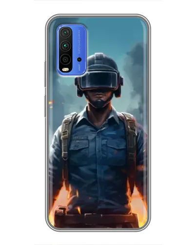 Чохол для Xiaomi Redmi 9T з картинкою «PUBG — реалістичний герой»