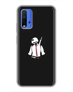 Чохол для Xiaomi Redmi 9T з картинкою «PUBG — силует воїна»