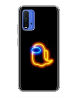 Чохол для Xiaomi Redmi 9T з картинкою «Among Us неонове сяйво»
