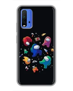 Чохол для Xiaomi Redmi 9T з картинкою «Among Us космос»