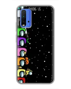 Чохол для Xiaomi Redmi 9T з картинкою «Команда Among Us»