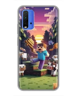Чохол для Xiaomi Redmi 9T з картинкою «Стів на фермі» Чохол для Xiaomi Redmi 9T з картинкою «Стів на фермі»