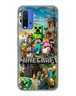 Чохол для Xiaomi Redmi 9T з картинкою «Замок Minecraft»