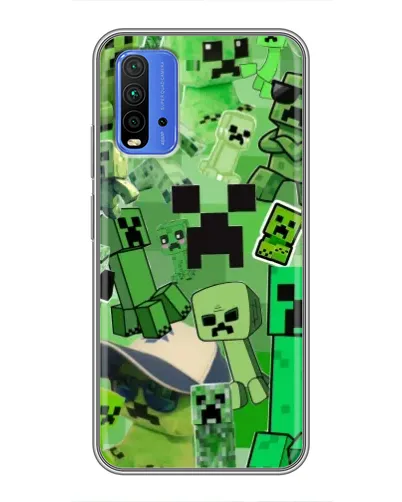 Чохол для Xiaomi Redmi 9T з картинкою «Кріпери Minecraft» Чохол для Xiaomi Redmi 9T з картинкою «Кріпери Minecraft»