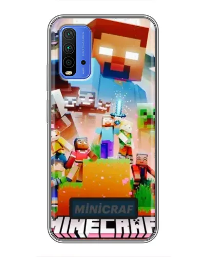 Чохол для Xiaomi Redmi 9T з картинкою «Minecraft герої гри» Чохол для Xiaomi Redmi 9T з картинкою «Minecraft герої гри»