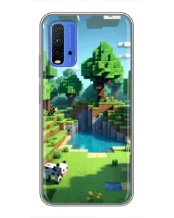 Чохол для Xiaomi Redmi 9T з картинкою «Minecraft літній день»