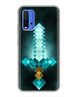 Чохол для Xiaomi Redmi 9T з картинкою «Алмазний меч неон»