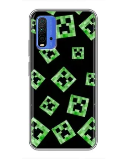 Чохол для Xiaomi Redmi 9T з картинкою «Паттерн з кріперами»