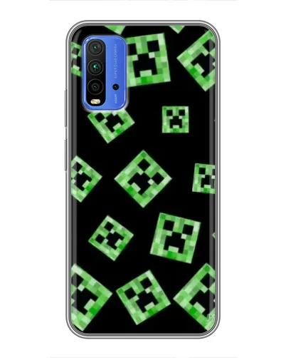 Чохол для Xiaomi Redmi 9T з картинкою «Паттерн з кріперами» Чохол для Xiaomi Redmi 9T з картинкою «Паттерн з кріперами»