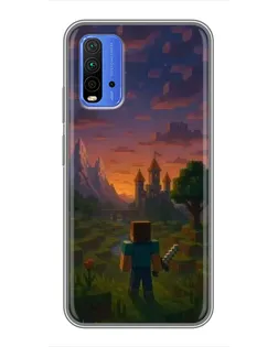 Чохол для Xiaomi Redmi 9T з картинкою «Стів біля вежі»