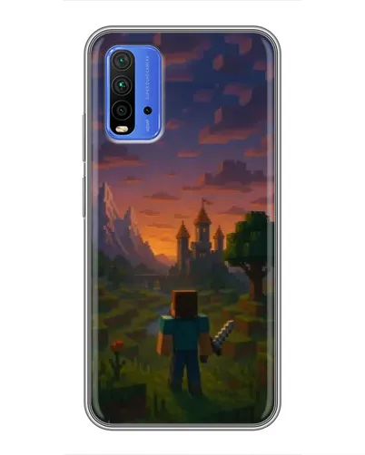 Чохол для Xiaomi Redmi 9T з картинкою «Стів біля вежі» Чохол для Xiaomi Redmi 9T з картинкою «Стів біля вежі»
