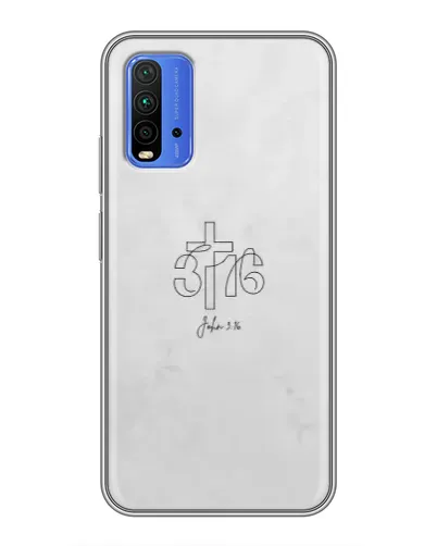 Чохол для Xiaomi Redmi 9T з картинкою «Івана 3:16 Хрест»