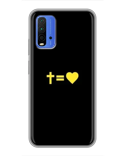 Чохол для Xiaomi Redmi 9T з картинкою «Серце та Хрест»