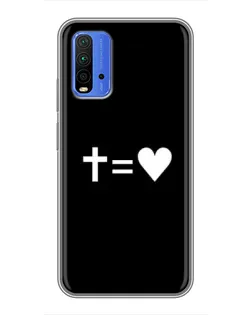 Чохол для Xiaomi Redmi 9T з картинкою «Хрест та Серце»