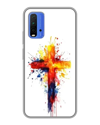 Чохол для Xiaomi Redmi 9T з картинкою «Акварельний хрест»