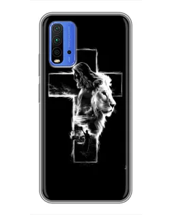 Чохол для Xiaomi Redmi 9T з картинкою «Сяючий хрест Jesus»