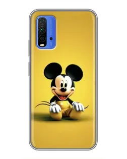 Чохол для Xiaomi Redmi 9T з картинкою «Міккі на жовтому»