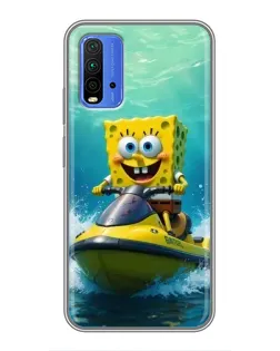 Чохол для Xiaomi Redmi 9T з картинкою «Спанч Боб на гідроциклі» Чохол для Xiaomi Redmi 9T з картинкою «Спанч Боб на гідроциклі»