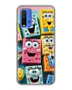 Чохол для Xiaomi Redmi 9T з картинкою «Кольорові губки»