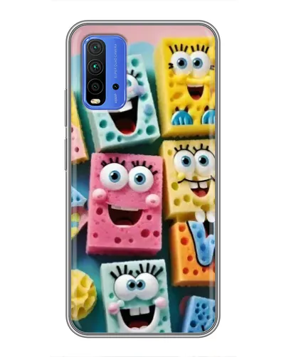 Чохол для Xiaomi Redmi 9T з картинкою «Кольорові губки»