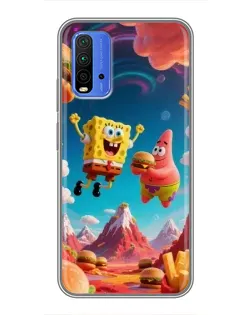 Чохол для Xiaomi Redmi 9T з картинкою «Космічний фастфуд»
