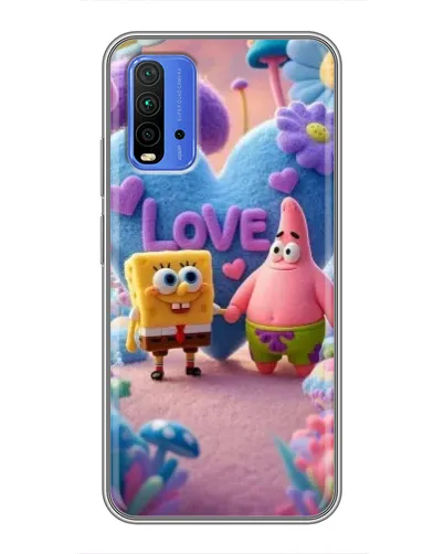 Чохол для Xiaomi Redmi 9T з картинкою «Губка Боб Патрік» Чохол для Xiaomi Redmi 9T з картинкою «Губка Боб Патрік»