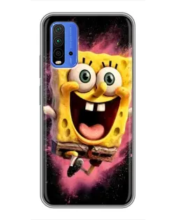 Чохол для Xiaomi Redmi 9T з картинкою «Вибуховий Спанч Боб»