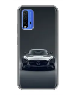 Чехол для Xiaomi Redmi 9T с картинкой «Mercedes на черном»