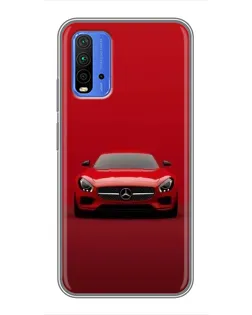 Чехол для Xiaomi Redmi 9T с картинкой «Красный Mercedes AMG»