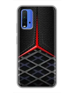Чохол для Xiaomi Redmi 9T з картинкою «Mercedes Carbon Grid»
