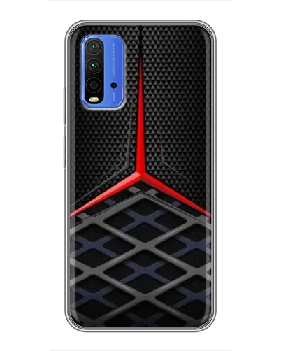 Чохол для Xiaomi Redmi 9T з картинкою «Mercedes Carbon Grid»