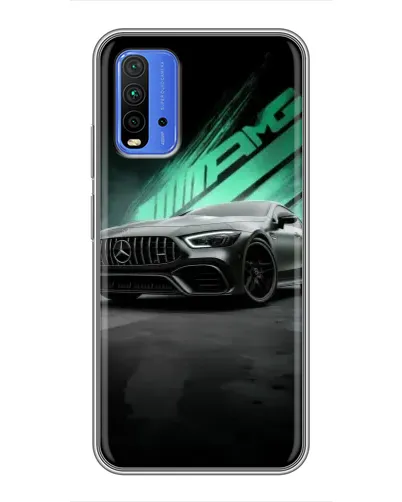 Чохол для Xiaomi Redmi 9T з картинкою «Темний Mercedes AMG»