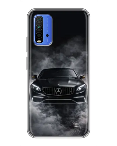 Чохол для Xiaomi Redmi 9T з картинкою «Mercedes у диму»