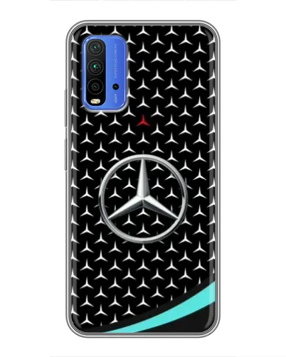 Чохол для Xiaomi Redmi 9T з картинкою «Mercedes — бірюзовий акцент»