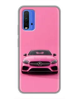 Чохол для Xiaomi Redmi 9T з картинкою «Рожевий Mercedes AMG»