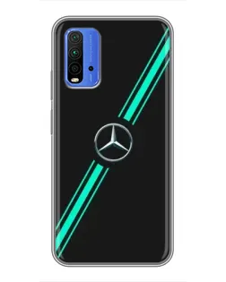 Чохол для Xiaomi Redmi 9T з картинкою «Спортивні лінії Mercedes»