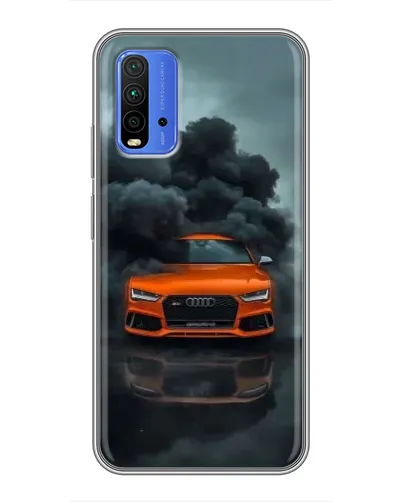 Чохол для Xiaomi Redmi 9T з картинкою «Audi у хмарах диму»
