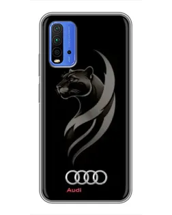 Чохол для Xiaomi Redmi 9T з картинкою «Графіка — пантера та Audi»