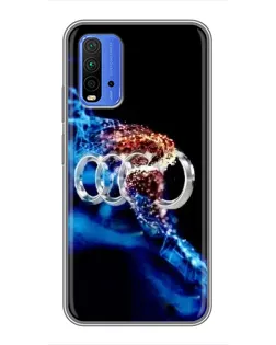 Чохол для Xiaomi Redmi 9T з картинкою «Енергія лого Audi»