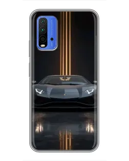 Чохол для Xiaomi Redmi 9T з картинкою «Lamborghini золоті лінії» Чохол для Xiaomi Redmi 9T з картинкою «Lamborghini золоті лінії»