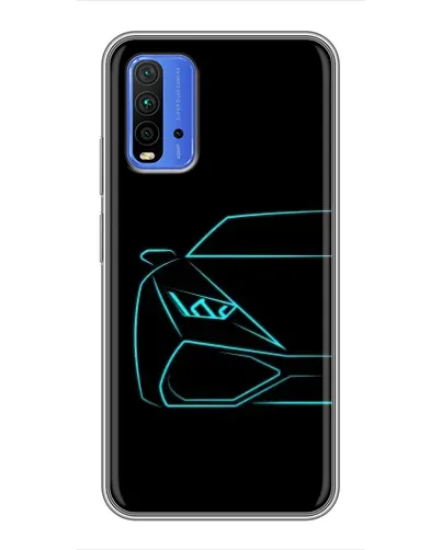 Чохол для Xiaomi Redmi 9T з картинкою «Блакитний силует Lamborghini» Чохол для Xiaomi Redmi 9T з картинкою «Блакитний силует Lamborghini»