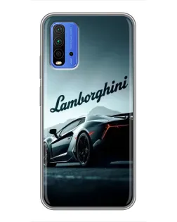 Чохол для Xiaomi Redmi 9T з картинкою «Класичний Lamborghini надпис»