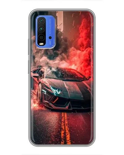 Чохол для Xiaomi Redmi 9T з картинкою «Lamborghini червоний дим» Чохол для Xiaomi Redmi 9T з картинкою «Lamborghini червоний дим»