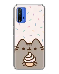 Чохол для Xiaomi Redmi 9T з картинкою «Пушин з кексом»