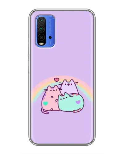 Чохол для Xiaomi Redmi 9T з картинкою «Веселкові Пушини»
