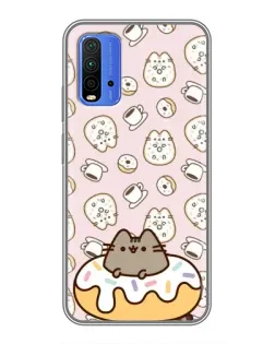 Чохол для Xiaomi Redmi 9T з картинкою «Пушин на пончику»