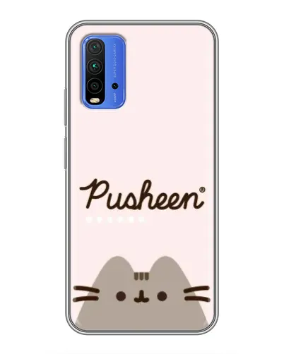 Чохол для Xiaomi Redmi 9T з картинкою «Pusheen логотип»